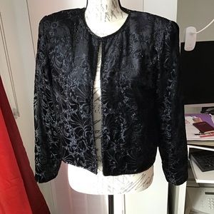 Papell Boutique Evening Embellished Jacket Size M Preowned
